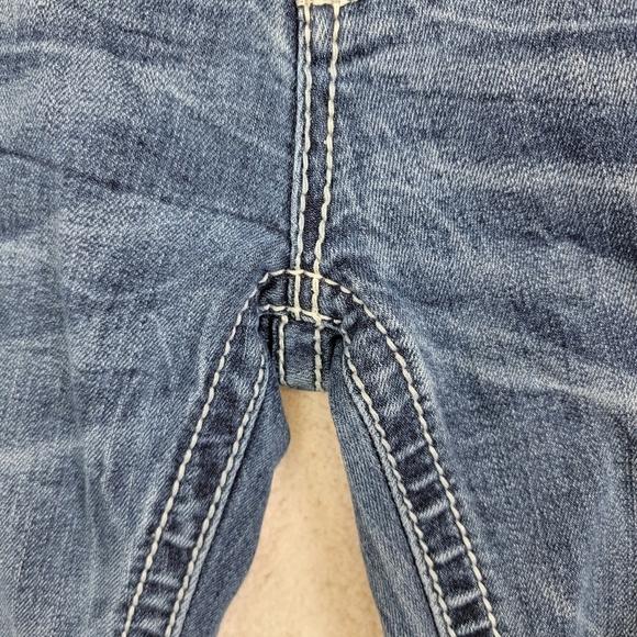 Miss Me Signature Skinny Bling Distressed Pockets Low Rise Denim Blue Jean Sz 27 - Picture 10 of 15